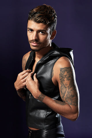 von Hohenstein Alex Hoody Shirt/Weste aus Leder