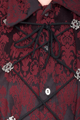 ADERLASS Cremate Shirt | Brocade bordeaux - Größe M