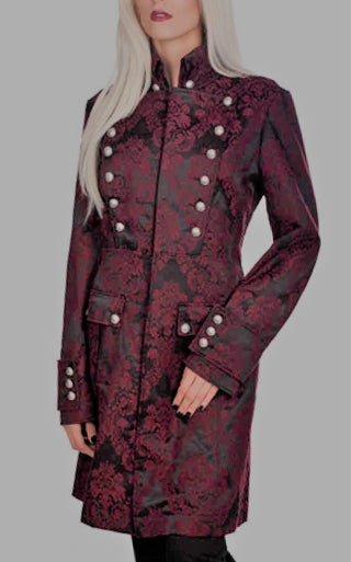 Aderlass Ladys Mantel Jacke Brocade bordeaux, M