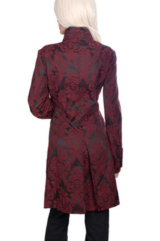 Aderlass Ladys Mantel Jacke Brocade bordeaux, M