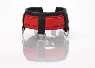 Lederhalsband Aphrodite schwarz/rot one-size