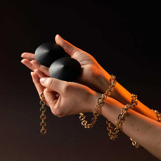 Asche & Gold Babette Leder Nippelcover Pasties schwarz