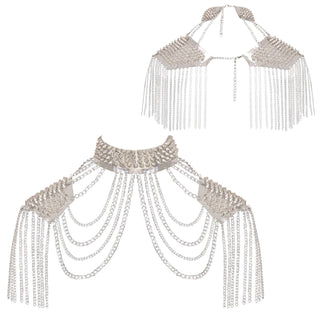 Bad Kitty Kragen- Schulter Pad Harness mit Spikes silber