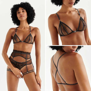 Bracli Manhattan Crossed Bra - schwarz