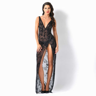 Catanzaro Pretresse Kleid lang schwarz