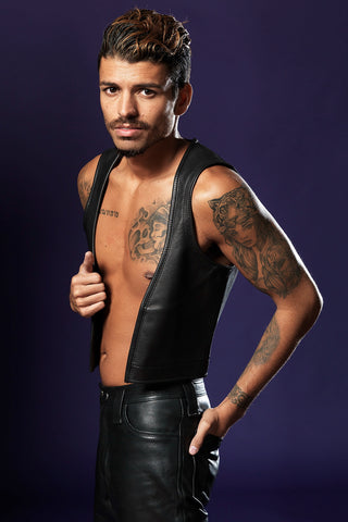 von Hohenstein Chest Lederweste black