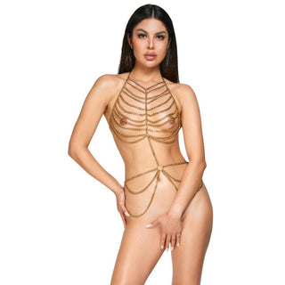 Cottelli Körperkette Zweiteileroptik goldfarben