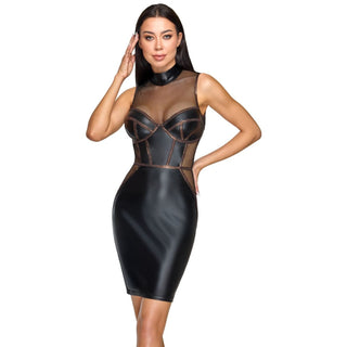 Cottelli Party Midi Kleid Mattlook mit Netz