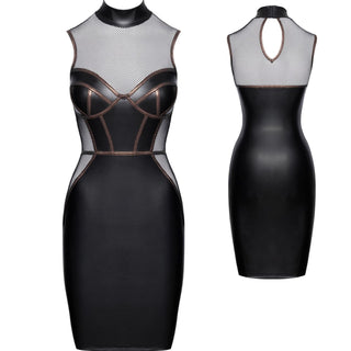 Cottelli Party Midi Kleid Mattlook mit Netz