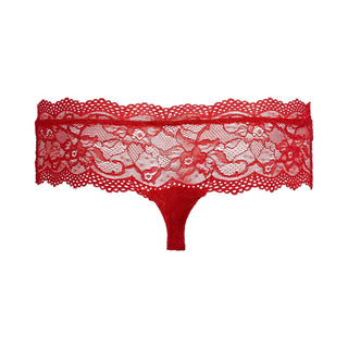Escora String Panty ouvert rot