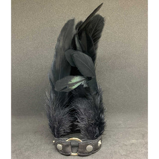 Feder Armband schwarz