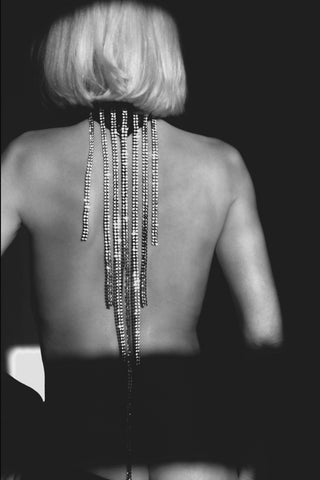 Tatjana Warnecke - SATURNA Ripp Halsband mit Strass