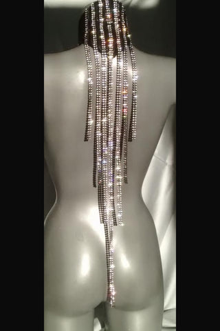 Tatjana Warnecke - SATURNA Ripp Halsband mit Strass