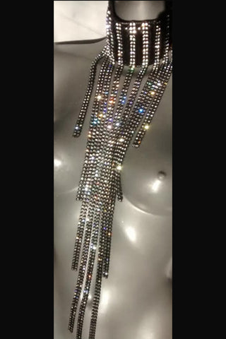 Tatjana Warnecke - SATURNA Ripp Halsband mit Strass