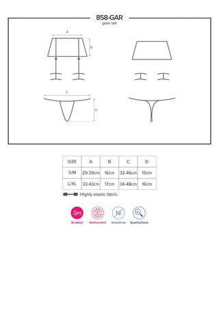 Obsessive Garter Belt und String 858