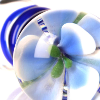 Glassvibrations Glasdildo - BLUE FLOWER