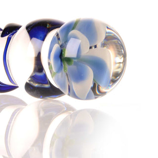 Glassvibrations Glasdildo - BLUE FLOWER