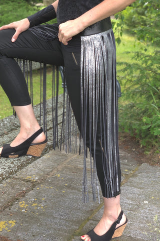 von Hohenstein Gwen Fransen Gürtelrock silver