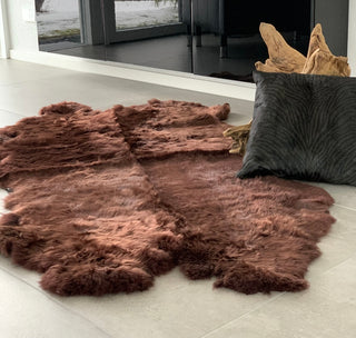 Boden-Teppich aus Lamm-Fell | rehbraun