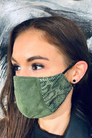 Maske Damen Leder - Snake