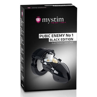 Mystim Pubic Enemy No1 Black Edition - Reizstrom Peniskäfig