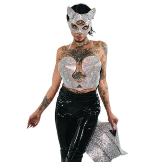 Lorand Lajos Kitty Maske Crystal Multicolor