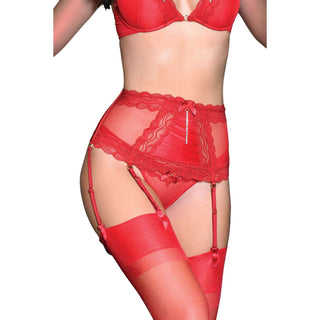 LUXXA Kepi Strapsgürtel breit rot