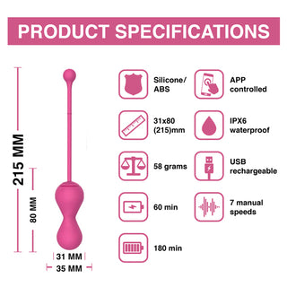 Magic Motion Smart Kegel Master Balls pink