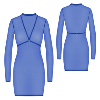 Maison Close Corps à Corps blaues Tüll Minikleid