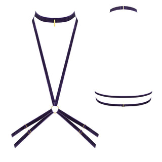 Maison Close Les Fetiches Harness Samt violett