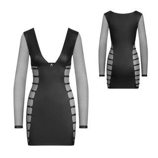 Maison Close Chambre Noire Private Minikleid mit Bändern schwarz