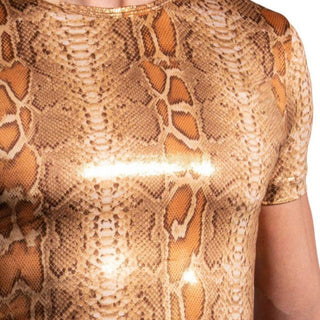 Manstore M2239 Casual T-Shirt | Schlange gold