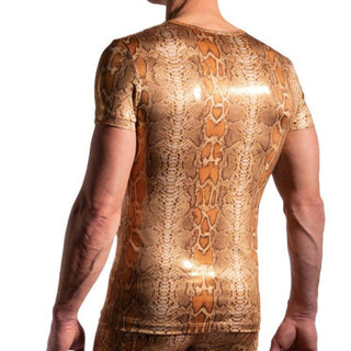 Manstore M2239 Casual T-Shirt | Schlange gold