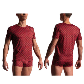 Manstore M2224 Casual T-Shirt | check red