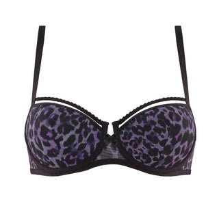 Marlies Dekkers Peekaboo Balconette BH schwarz purple leopard