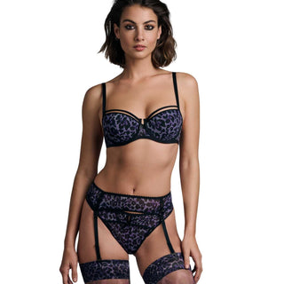 Marlies Dekkers Peekaboo Balconette BH schwarz purple leopard