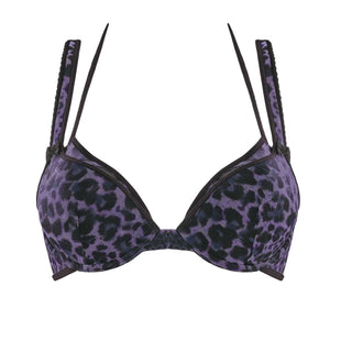 Marlies Dekkers Peekaboo Push Up BH schwarz purple leopard