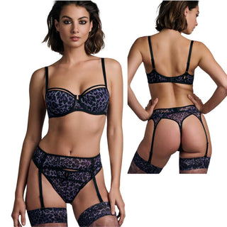 Marlies Dekkers Peekaboo String schwarz purple leopard