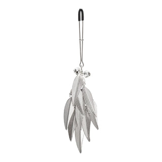 Rimba Nippelklemmen mit Federn silber