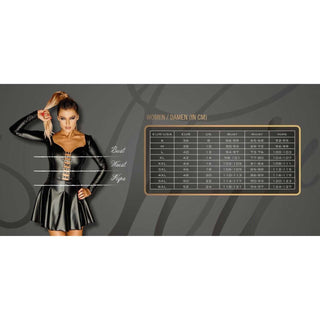 Noir Handmade Kleid mit Stickerei F185