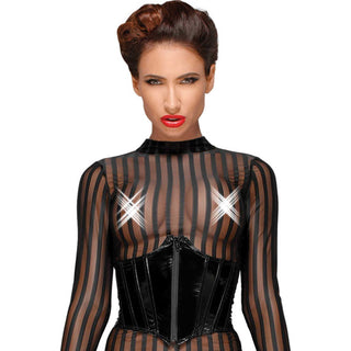 Noir Handmade Korsett mit Schnürung auf der Rückseite F193