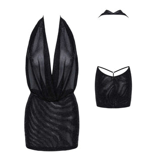 Noir Handmade Minikleid Orgia Luminara schwarz