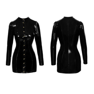 Noir Handmade Lack Minikleid F246
