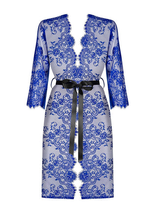 Obsessive Cobaltess Peignoir Kimono blaue Spitze