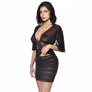 Patrice Catanzaro TURQUOISE Minirock Mesh transparent