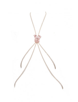 Perlen Körperkette Body peach Powder Swarovski