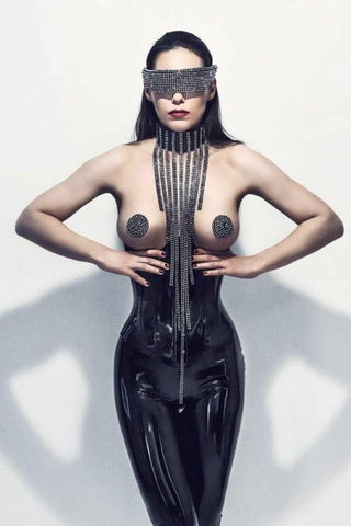 Tatjana Warnecke - SATURNA Ripp Halsband mit Strass