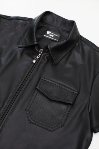 Regnes Fetish Planet Emilio Polo Shirt Wetlook mit Brusttasche