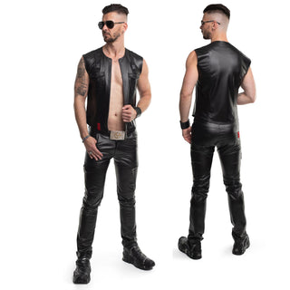 Regnes Fetish Planet  lange Hose Amedeo mit RV Details - schwarz