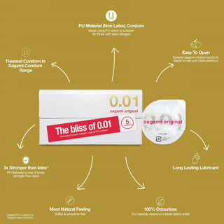 Sagami ultra-ultradünnes Kondom 0,01mm 5 Stück